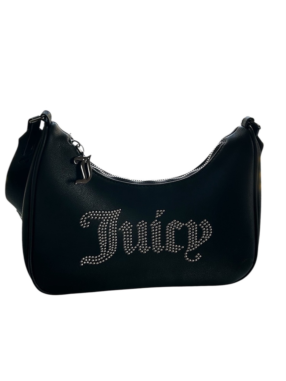 Juicy Couture Black Crystal Logo Shoulder Bag